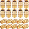 20-Pack HeSun Copper Press Fitting Adapter,1" Press X 1" Male NPT Adapter, LF Brass(PEX1807351-20)
