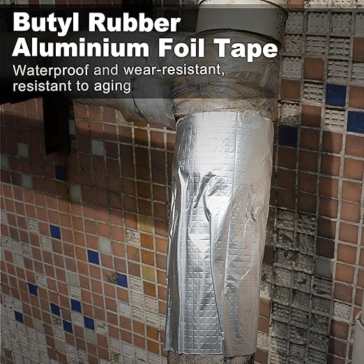 BOMEI PACK Butyl Tape, Waterproof 8" W X 16.4'L, Multi-Use Leak Repair for Boat and Pipe Sealing, HVAC Ducts, Roof Crack, RV, Awning, Window Sealing, Upgraded Leak Proof Butyl, 1Pack