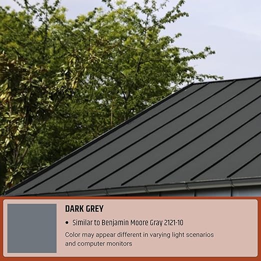 Liquid Rubber Color Waterproof Sealant - Elastomeric Roofing Coating for Flat or Slope Roofs & Foundations - DIY Paint & Leak Repair Membrane Compatible with Metal & Concrete - Dark Gray, 1 Gallon