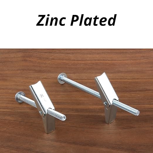 HASWARE Toggle Bolt Zinc Plated Steel and Wing Nut for Hanging Heavy Items on Drywall 3/16 Multi (12 Pack)
