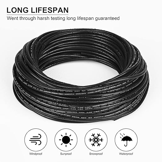 12 Gauge Electrical Wire 2 Conductor 12 AWG Electrical Wire Stranded PVC Cord Oxygen-Free Copper Cable 100FT Pure Copper Flexible Cable Wire Cord for LED Lamp Lighting Strips Automotive…