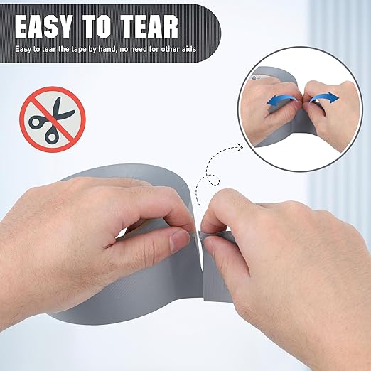 Avery Dennison Duct Tape, Heavy Duty PVC Easy Tear Tape, Strong Adhesive Waterproof Duct Tape for Indoor Outdoor Repairs, 2 in x 36 Yard, Silver, 1 Roll