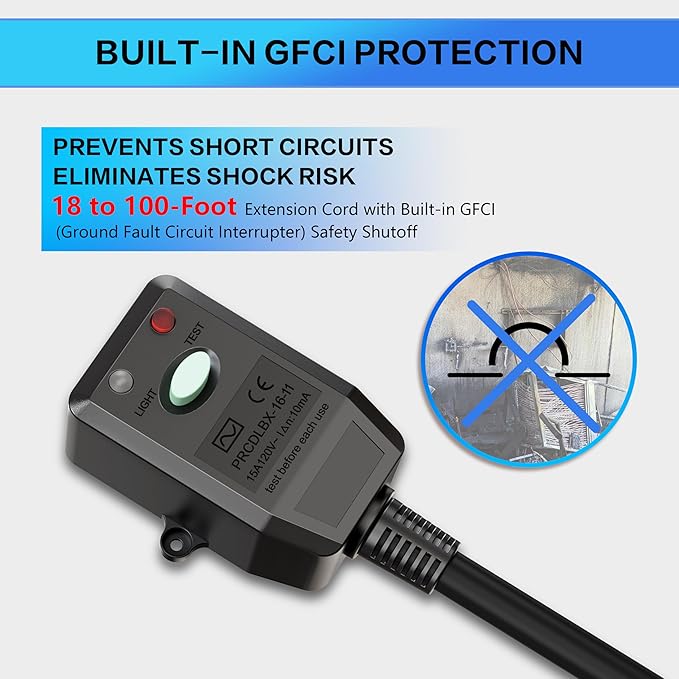 Heat Tape for Water Pipes with Thermostat & GFCI, Energy-Saving Pipe Heating Cable, Prevents Freezing, Works at -22℉, 30FT Blue, UL ETL Listed 120V