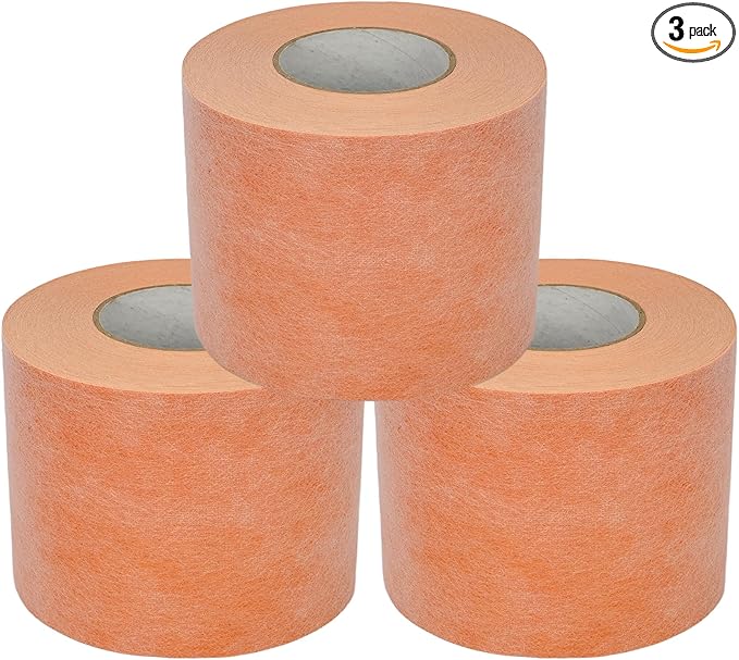 3PCS Waterproof Membrane for Shower 5 Inch X 100Ft Waterproofing and Uncoupling Membrane 19.7 Mils Thickness Waterproof Underlayment for Shower Tile Flooring