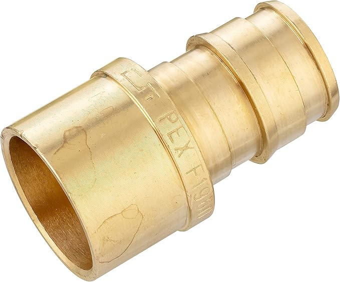5-Pack EFIELD Pex A Expansion Brass Fittings 1/2"x 1/2" Female Sweat Adapter, ASTM F1960,(PEX1960051)