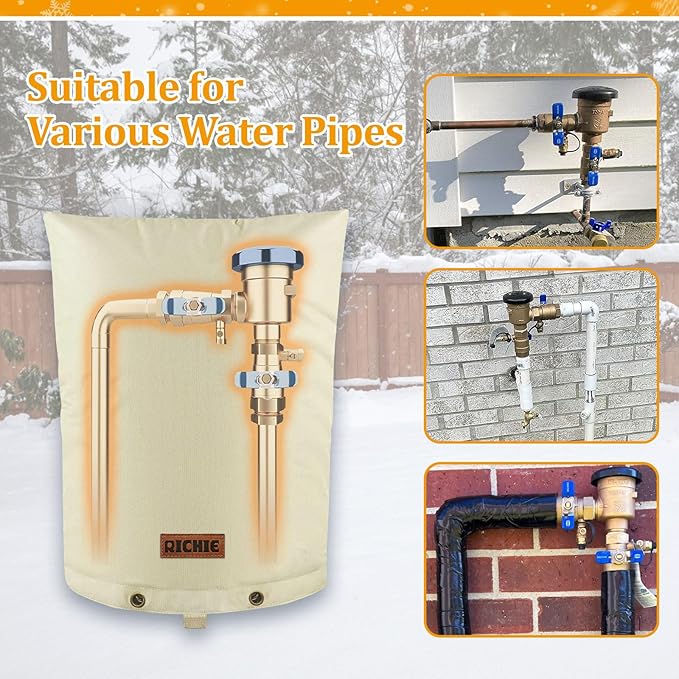 Backflow Preventer Cover (5°F) Heavy-Duty 5-Layer Insulated Enclosure, Freeze & All-Weather Protection for Outdoor Pipe, Irrigation Sprinkler Valve, Well Water Pump & PVB, 20" Wx26 H Black