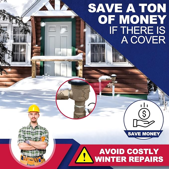 Backflow Preventer Cover Insulated (5˚F) - 20" W x 26" H Backflow Cover for Winter Pipe Freeze Protection - Sprinkler Covers for Outside - Double Wall Insulation Cover Black