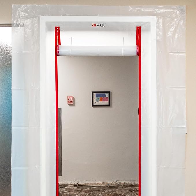 ZIPWALL ZDC Commercial ZipDoor Kit, , red ,1 Count(Pack of 1)