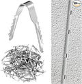 Blulu 100 PCS Manganese Steel Cable Clips for Stucco Surfaces Stucco Hooks for Coaxial Electrical Cable Drywall Clips Push in Masonry Anchors for Running Wire on The Exterior of Homes