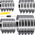 20pcs 304 Stainless Steel Adjustable 44-108mm Range Worm Gear Hose Clamps Assortment Kit from 2 Inch, 3 Inch, 4 Inch Fuel Line Hose Pipe Clamp for Dryer Vent Hose clamps (Silver)