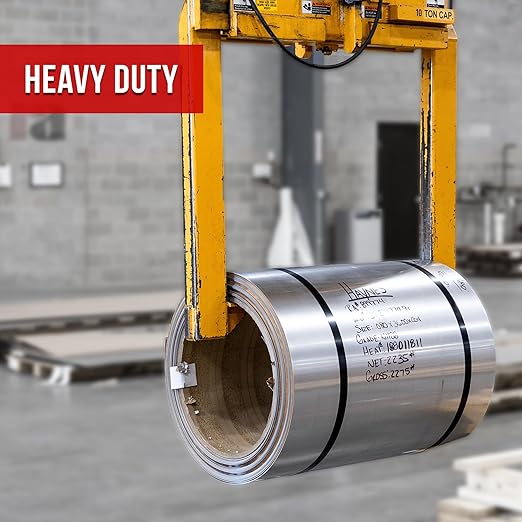 8NET Steel Strapping Band, 3,080' Length x 1/2'' Width x 0.020'' Thickness (1,170 lbs Break Strength), Cut Resistant Pallet Banding, Heavy Duty Metal Strap (20 Rolls)