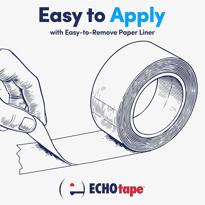ECHOtape FS-G7731 Metal Building Insulation Tape | All Weather Lamtec WMP-VR Facing Tape | White Seam and Repair Tape | Cold Weather Adhesive | 2.83 in x 50 yds | (Case of 16)"