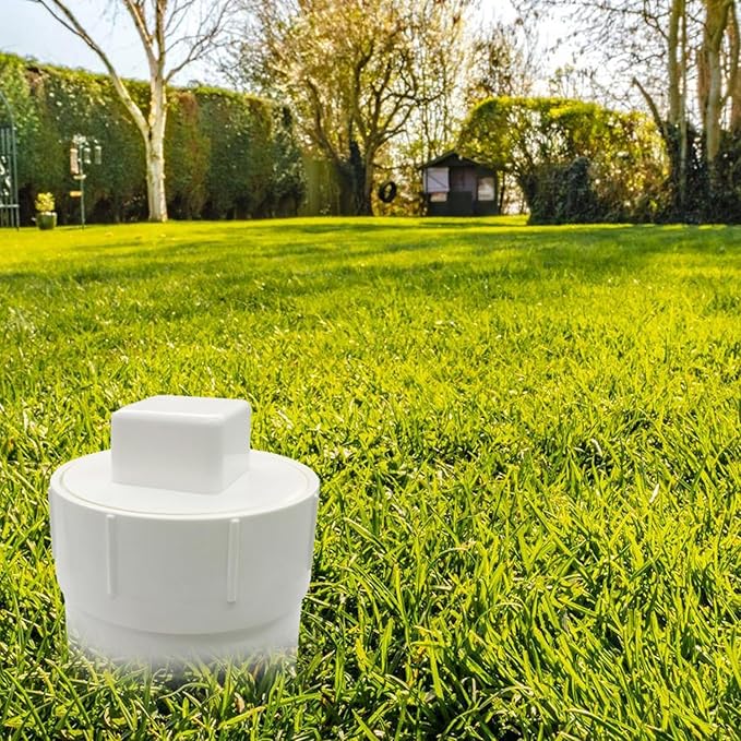 3" PVC Sewer Cleanout Adapter with Plug Pipe Fitting DWV Flush Sewer Cleanout Cap for Drainage Piping System