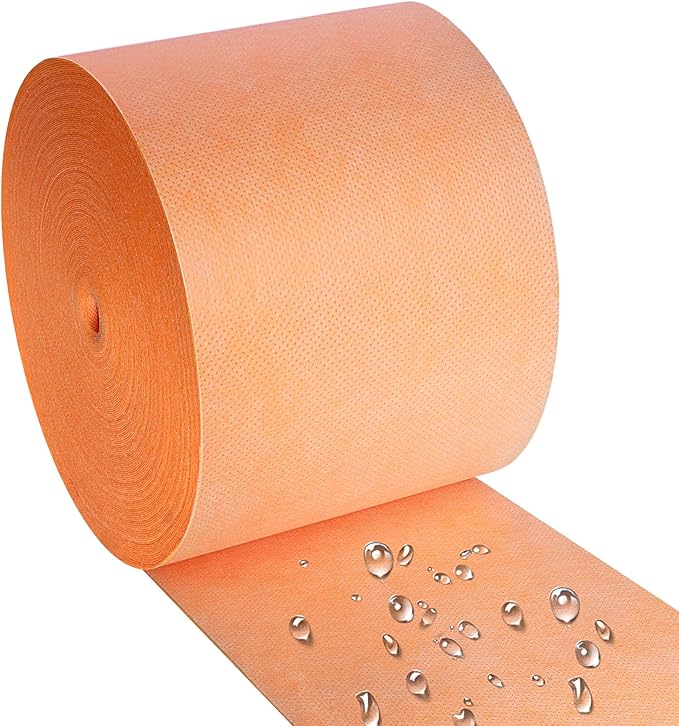 120ft Waterproofing Membrane Band for Shower,Waterproof Membrane Underlayment Band Strip for Shower Bathroom Sauna,5” Tile Uncoupling Tape for Sealing Butt Joints&Floor Wall Connections,22Mils Thick