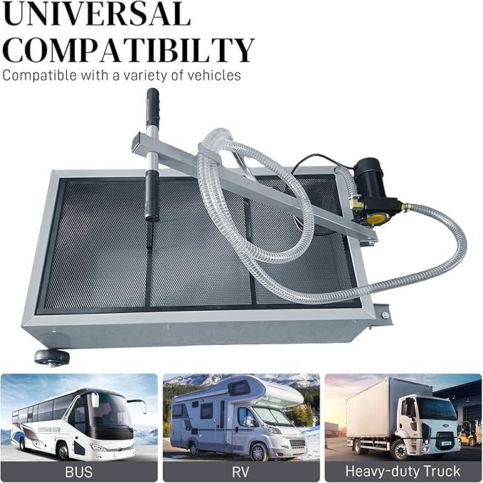 20 Gallon Oil Drain Pan, Low Profile Oil Pans for Changing Oil, w/Electric Pump, T-Handle and J-Hook Makes Drain Easier, Ideal for Car, Truck, Gray