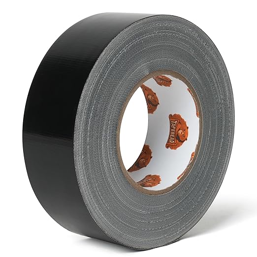 TAPEBEAR Duct Tape Heavy Duty Waterproof 1.88" x 35 Yards, 16.5mil Thick Strong Tape, UV Resistant, All-Weather, No Residue, Super Strength for Industrial Use Indoor Outdoor Repairs, Black