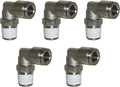 PneumaticPlus PN15 Series Push to Connect Tube Fitting, Male Elbow (1/4" Tube X 3/8" NPT) - Pack of 5