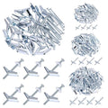 30 Sets 1/8" Toggle Bolts and Wing Nuts, Metal Toggle Bolts Round Head Toggle Wing Nut Bolt Set Butterfly Toggle Anchors for Hanging Heavy Items on Drywall