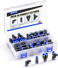 TAILONZ PNEUMATIC 6MM OD Push to Connect Fittings Pneumatic Fittings Kit 8 Spliters+10 Elbows+8 tee+10 Straight (36 pcs)