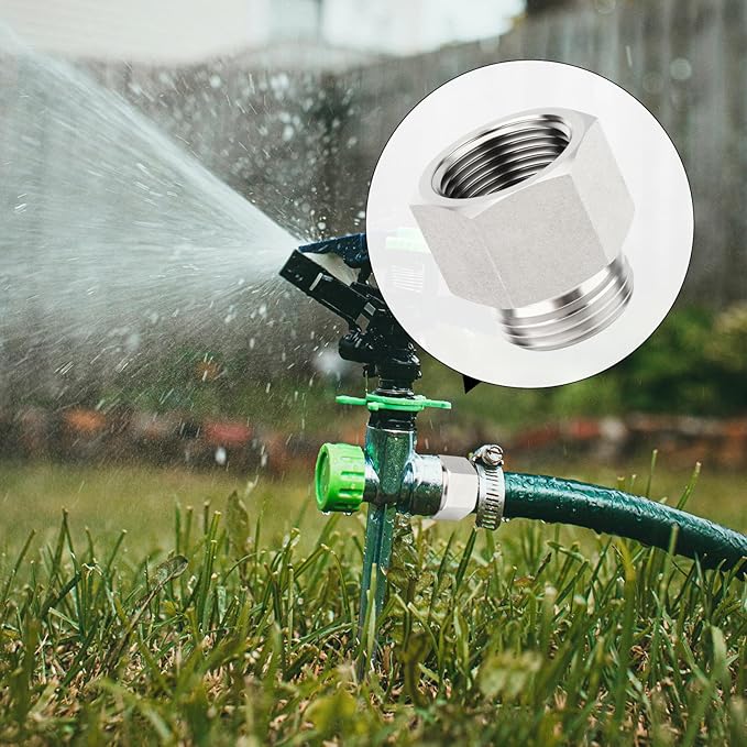 TAISHER 5PCS 304 Stainless Steel Garden Hose Adapter, 3/4" GHT Male x 1/2" NPT Female Garden Hose Connector