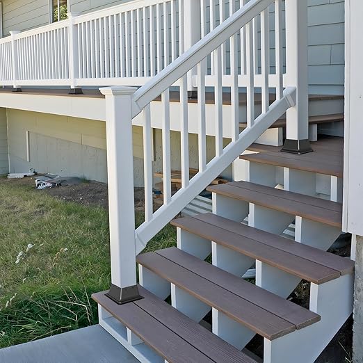 4x4 Post Base 10Pcs, Internal 3.6"x3.6" Heavy Duty Powder-Coated Steel Post Bracket Fit for Standard Wood Post Anchor, Decking Post Base for Deck Porch Handrail Railing Support with Screws