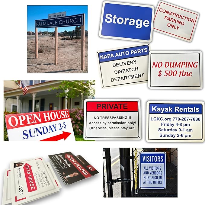 Custom Signs Outdoor Metal for Home Office Business, Personalized, Door, Porch, Delivery, Man Cave, Shop, Garage, Street. For Outside or Inside Use. Our Metal Signs Are UV Printed Solid Aluminum 18x12