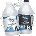 Promise Epoxy Epoxy Resin Kit 1 Gal-Crystal Clear, UV Resistant, Self Leveling, Food Safe for Table Top, Arts & Crafts, Wood Casting, Jewelry Making, Use with Mica Powder, Silicone Molds, Alcohol Ink