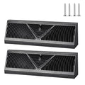 2 Pcs Baseboard Register Vent 18 Inch Duct Opening Size Baseboard Vent Covers Diffuser Adjustable Corner Return Air Grille for Home Floor Wall Air Flow Control (2, Black, 18 Inch)