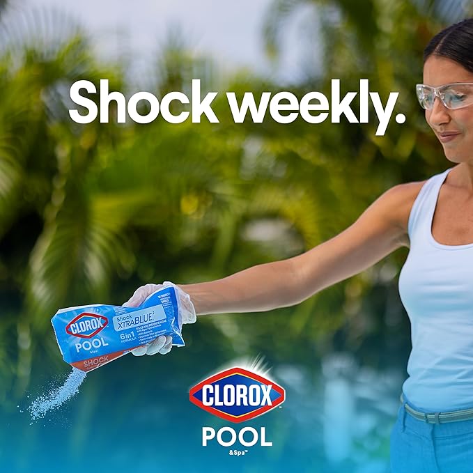 Clorox® Pool&Spa™ Shock XTRABLUE® Plus, Kills Bacteria & Algae in Swimming Pools, Swim-Ready in 15 Minutes, (6-Pack)