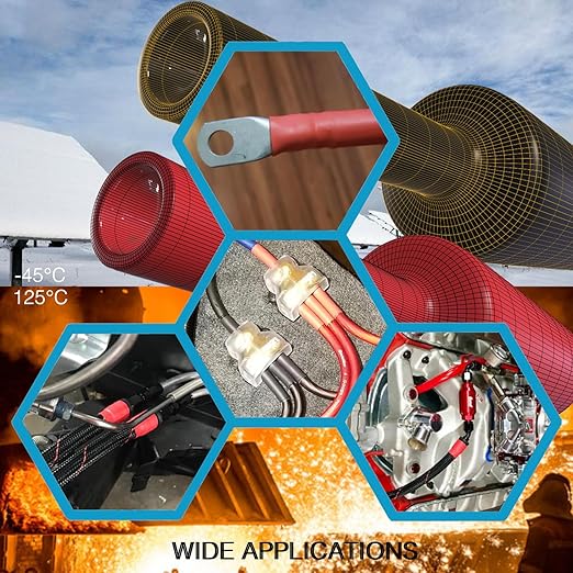 4 FT Diameter 1-1/2 Inch 1.5 in 3:1 Heat Shrink Tubing Dual Wall Adhesive Lined Marine Grade Electrical Cable Heat-Shrink Insulation Wrap Tube Black