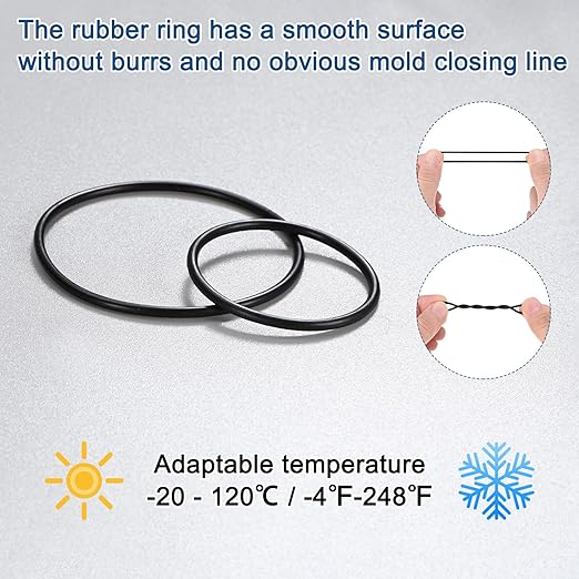 10-Pcak Nitrile Rubber O-Rings, 31mm ID, 35mm OD, 2mm Width, Metric Sealing Washer Gasket for Automotive Machine Plumbing/Faucet/Air or Gas Connections, Resists Oil and Heat
