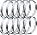 Hose Clamp Set - 10PCS 3 inch 304 Stainless Steel Worm Gear Hose Clamps for Fuel Line,dryer,Intercooler，Garden Water Pipe and Washing machine,Automotive Plumbing,4'' hose clamps