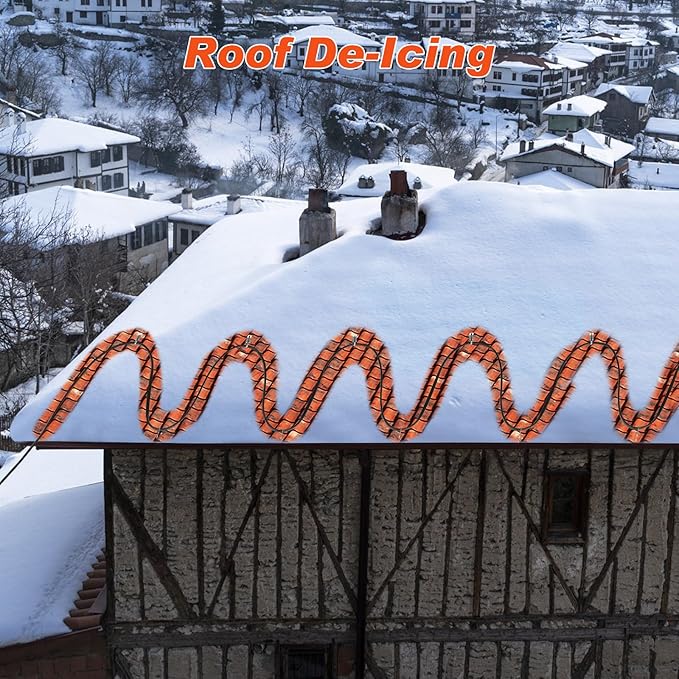 30FT（3~200FT） Heat Tape for Water Pipes, -40°F Deicing Heating Cable, Freeze Protected Water Pipe Heating Cable,120V 5W/ft