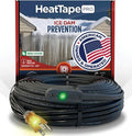 RADIANT SOLUTIONS HeatTapePro - Intelligent Commercial Grade Self-Regulating Heat Cable with GlowCap™ - 10 YR warranty - Ice Dam & Pipe Freeze Protection - 62 ft cable + 10 Ft Cord, 120V, 6 watts/Ft