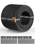 NAOEVO 18 Gauge Wire 3 Conductor Electrical Wire, 18 AWG Stranded PVC Cord, 12V Low Voltage/Tinned Copper/Flexible Cable for Automotive Wiring, Lamp Cord, Marine Cable (100FT)