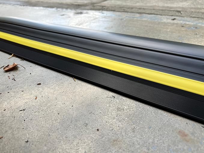 1 ½" High Garage Door Flood Barrier Threshold Kit (10'3") | Flexible PVC | Complete Kit Includes 2 Adhesives | GaraDry