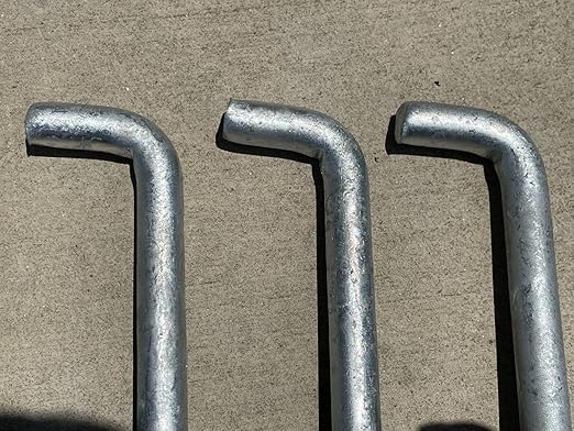 Sandbaggy 5/8" X 8" Threaded Concrete Anchor L-Bolts (Nuts & Washers Included) - Hot Dipped Galvanized - Sill Plate, Base Plate, Masonry, Wood, Cement Anchors, J Bolt (10, 5/8" x 8")