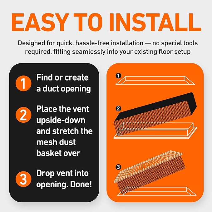 4X12 Floor Vent Covers Floor Register with Mesh Cover Trap, Heat and Air, Walkable Metal Floor Register for HVAC Duct, Contemporary, Oiled Bronze