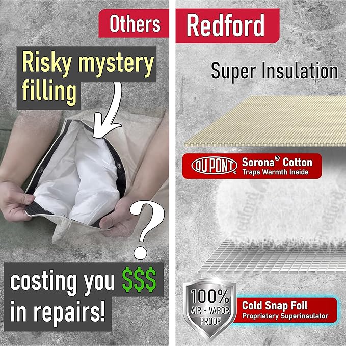 Redford Supply Co. Cold Snap (5°F) Round Pressure Tank Cover Insulation, 28"Diameter x 74"H, Water Well Tank Covers Insulated, Well Pump Cover Insulated Freeze Proof for Winter Outdoor (Beige)