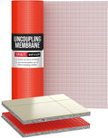 Houseables Uncoupling Membrane, Tile Underlayment, Tile Membrane, Flooring Underlayment, for Floor, Decoupling, Anti Fracture, Waterproof, Anti Crack, Vapor, 1/8" Thick, 3.3 ft x 53.5 ft / 175 Sq Ft