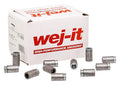 Wej-It MS14 Expansion Shield Anchor, Zamac Alloy, Meets A-A 1922A Type 1 and FFS-325C Group 1 Type 1 Class 1, 7/8" Length, 1/4"-20 Threads (Pack Of 100)