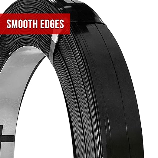 8NET Steel Strapping Band, 3,080' Length x 1/2'' Width x 0.020'' Thickness (1,170 lbs Break Strength), Cut Resistant Pallet Banding, Heavy Duty Metal Strap (20 Rolls)