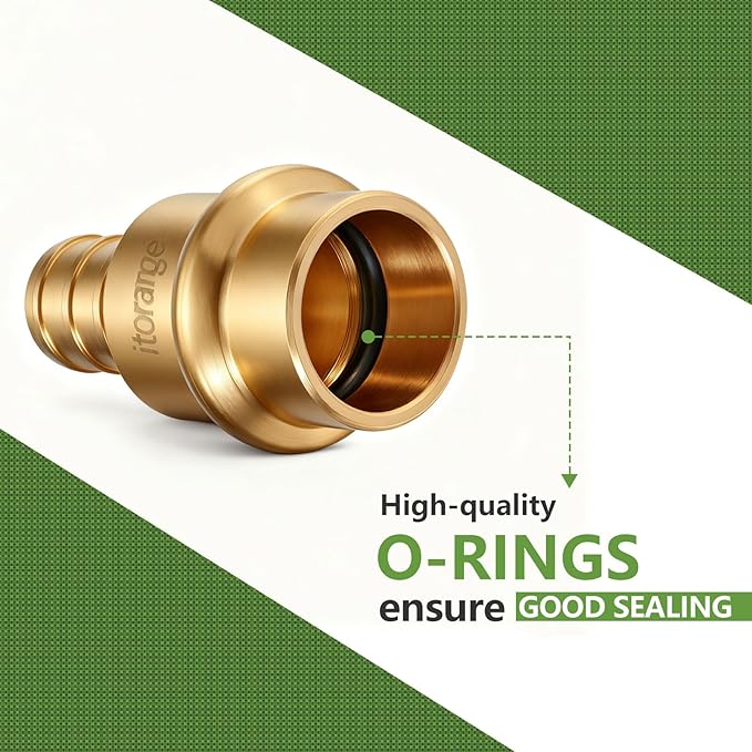 15 Pack Lead-Free 1/2" Copper to PEX Adapter, 1/2" Propress Fittings for Quick Connection of Copper Tube and PEX-B Pipe
