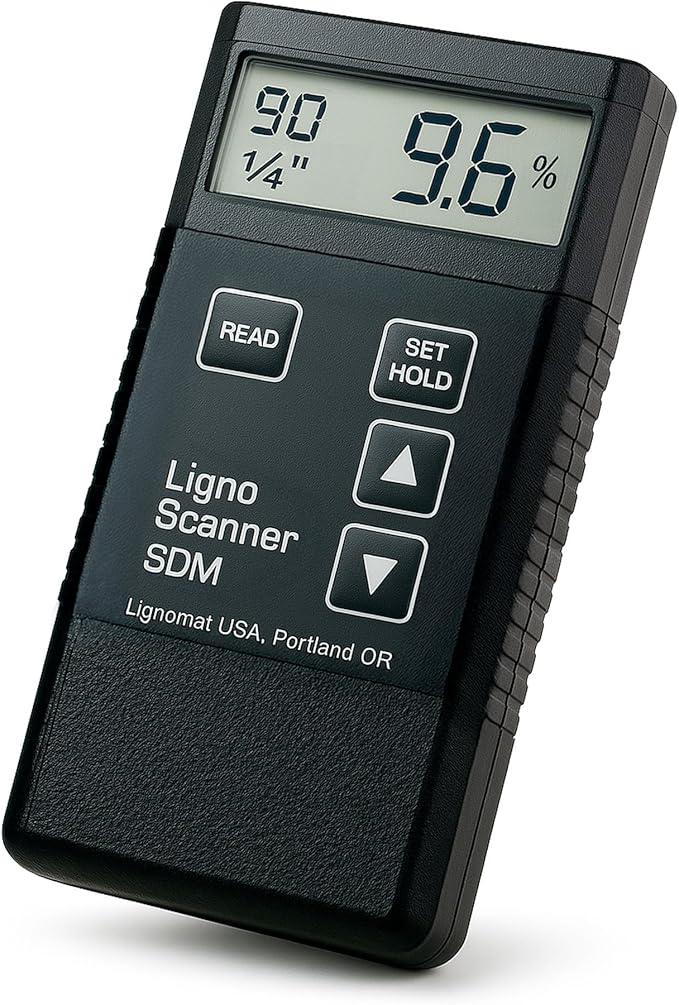 Ligno Scanner SDM Pinless Moisture Meter - Wood Moisture Meter for Hard & Soft Woods, Bamboos, Drywall & Concrete - Dual-Depth Humidity Tester & Detector for Flooring Inspectors & Flooring Installers