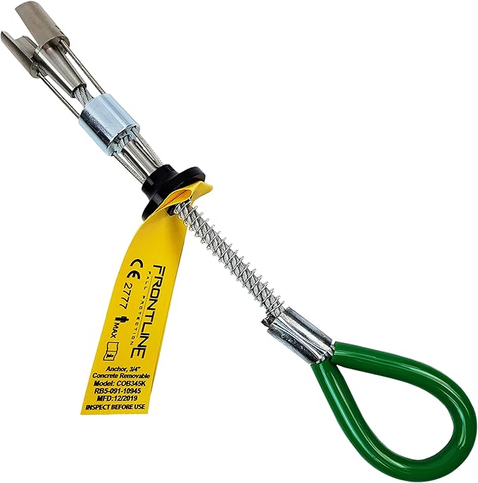 Frontline COB345K Reusable 5K Concrete and Steel Anchor Bolt | Removable Trigger Anchor | ANSI, OSHA & EN Compliant | Built Tough, Rugged and Corrosion Resistant