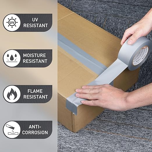 Avery Dennison Duct Tape, Heavy Duty PVC Easy Tear Tape, Strong Adhesive Waterproof Duct Tape for Indoor Outdoor Repairs, 2 in x 36 Yard, Silver, 1 Roll