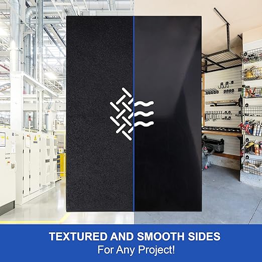 Duco USA-Made ABS Plastic Sheet 1/4 Inch Thick 24" x 36" - 8 Pack of Black Thermoplastic Panels - Textured, Heat Moldable ABS Board for DIY, Car Interiors, Crafts, and More