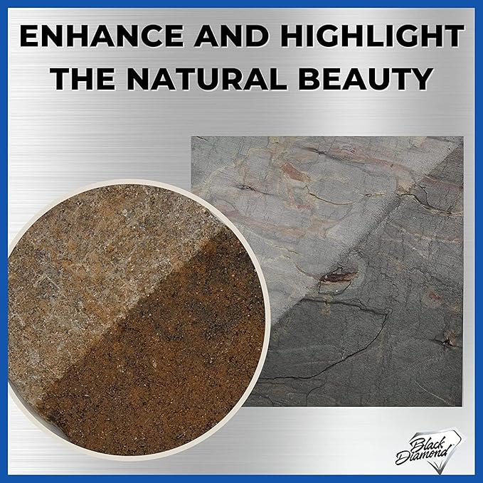 Color Enhancer Sealer for All-Natural Stone and Pavers. Marble, Travertine, Limestone, Granite, Slate, Concrete, Grout, Brick, Block. (4 Gallons)