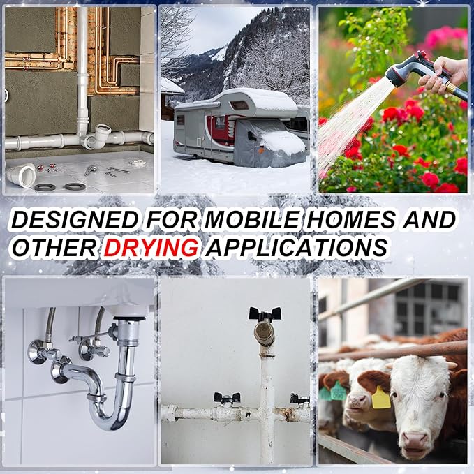 500' HTM Braid Self Regulating Heating Cable Mobile Home Heat Tape Water Pipes Freeze Protection & Freeze Free Connector Kit - Plug and End Seal *5