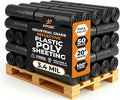 Xpose Safety Black Plastic Sheeting (Bulk Full Pallet 50 Pack) – 20' x 100' Rolls – Heavy Duty 3.4 Mil Poly Sheet – Waterproof, Dustproof, Vapor Barrier – for Construction, Painting, Industrial Use